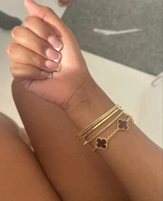 CLOVER BRACELET GOLD | BLACK