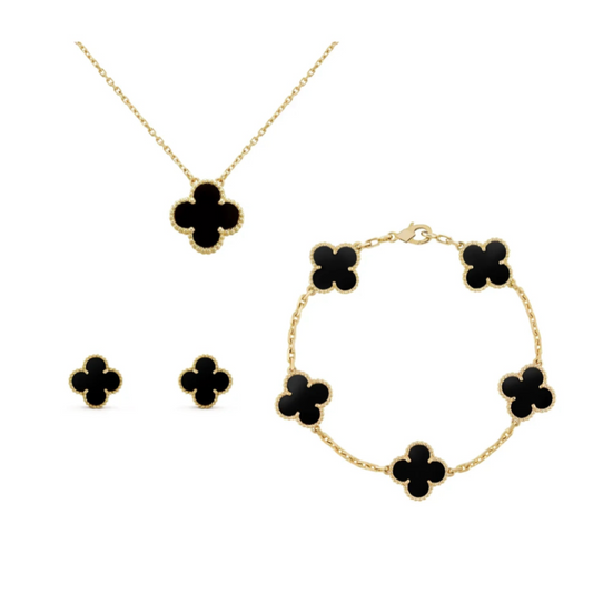 CLOVER BLOOM 3 SET GOLD | BLACK