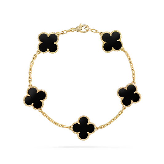 CLOVER BRACELET GOLD | BLACK