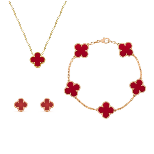 CLOVER BLOOM 3 SET GOLD | RED